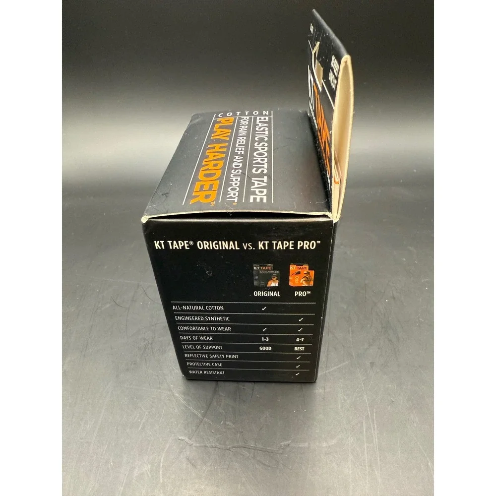 KT Tape Original Elastic Sports Tape Black 16 Feet Uncut Kinesiology Therapeutic